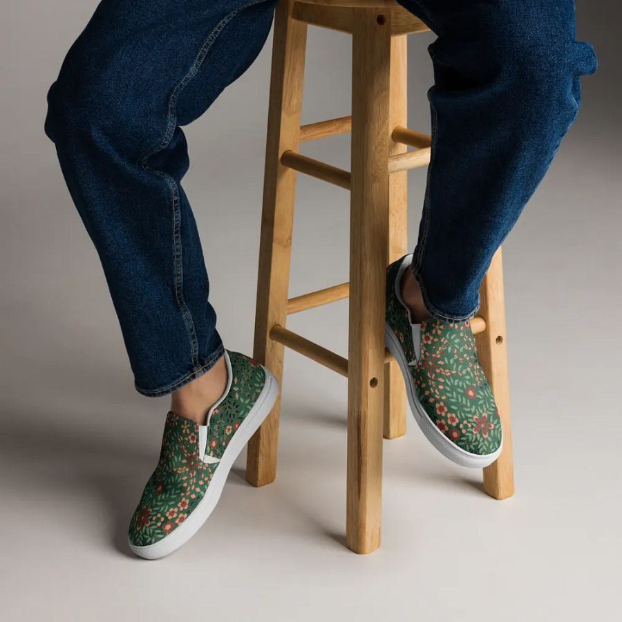 Floral Men's Slip on Shoes 005 product image (5)