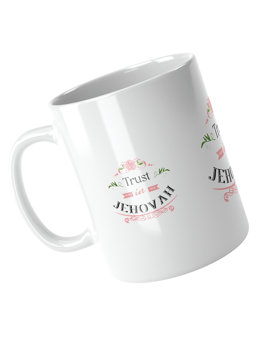 Trust in Jehovah | Glossy Floral Ceramic Mug – Isaiah 26:4 product image (4)