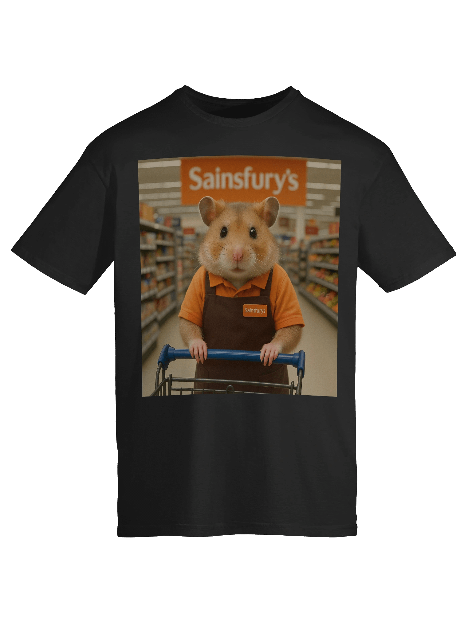 Sainsfurys Supermarket Employee Hamster T-Shirt product image (77)