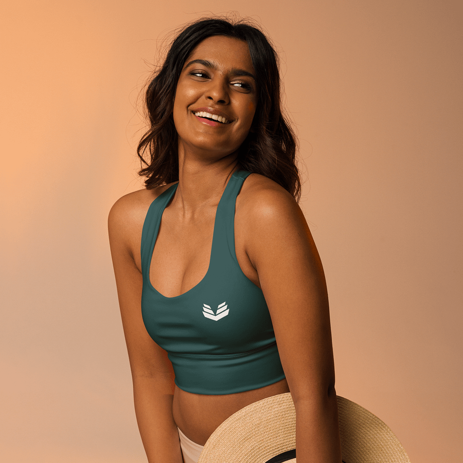 Longline Sports Bra - Deep Teal product image (8)