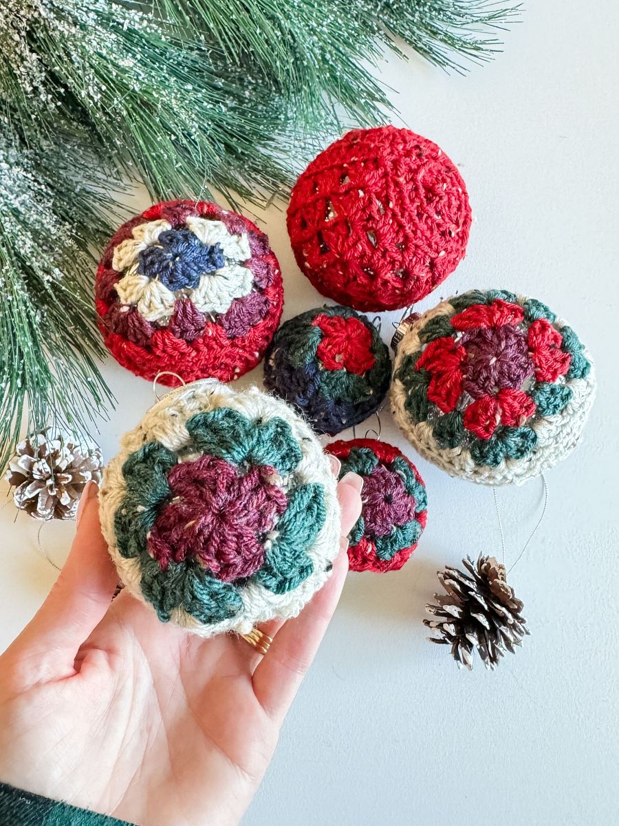 Granny Square Ball, Christmas Ornament Crochet Pattern product image (2)
