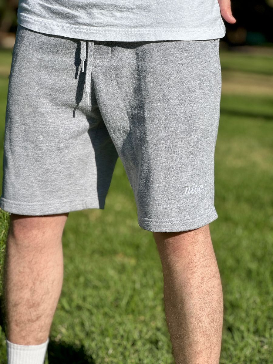 Nice. Embroidered Sweatshorts (Grey) product image (6)