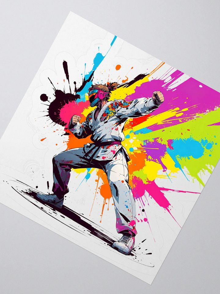 Kiss Cut Stickers ( D_0144_Color Kick Taekwondo Boy of the Streets ) product image (6)