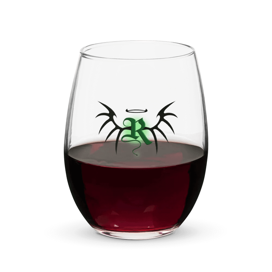 RafaZafar Logo Stemless Wineglass (green aura) product image (5)