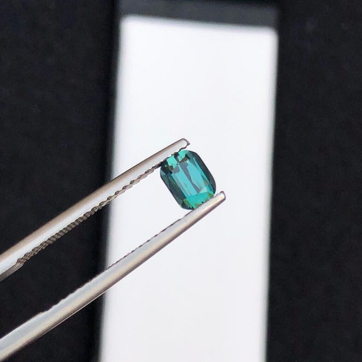 BLUE INDICOLITE TOURMALINE FOR RING CUSHION CUT GEMSTONE WIRE WRAPPING, 0.65 CRT product image (2)