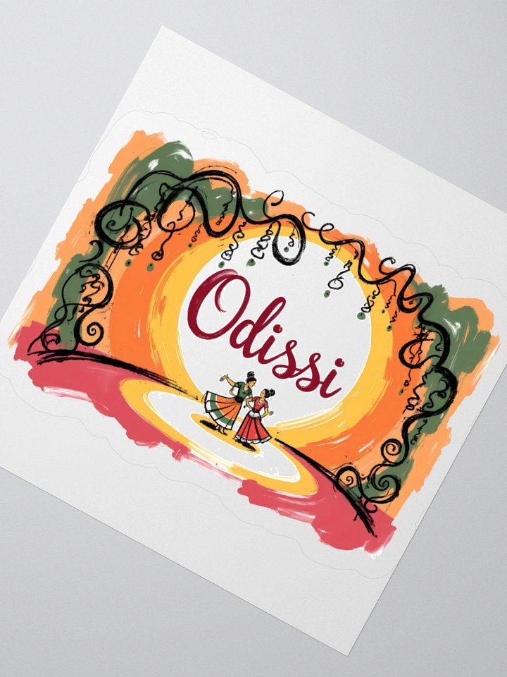 Ornate Odissi Stage | Traditional Dance Art Sticker product image (4)