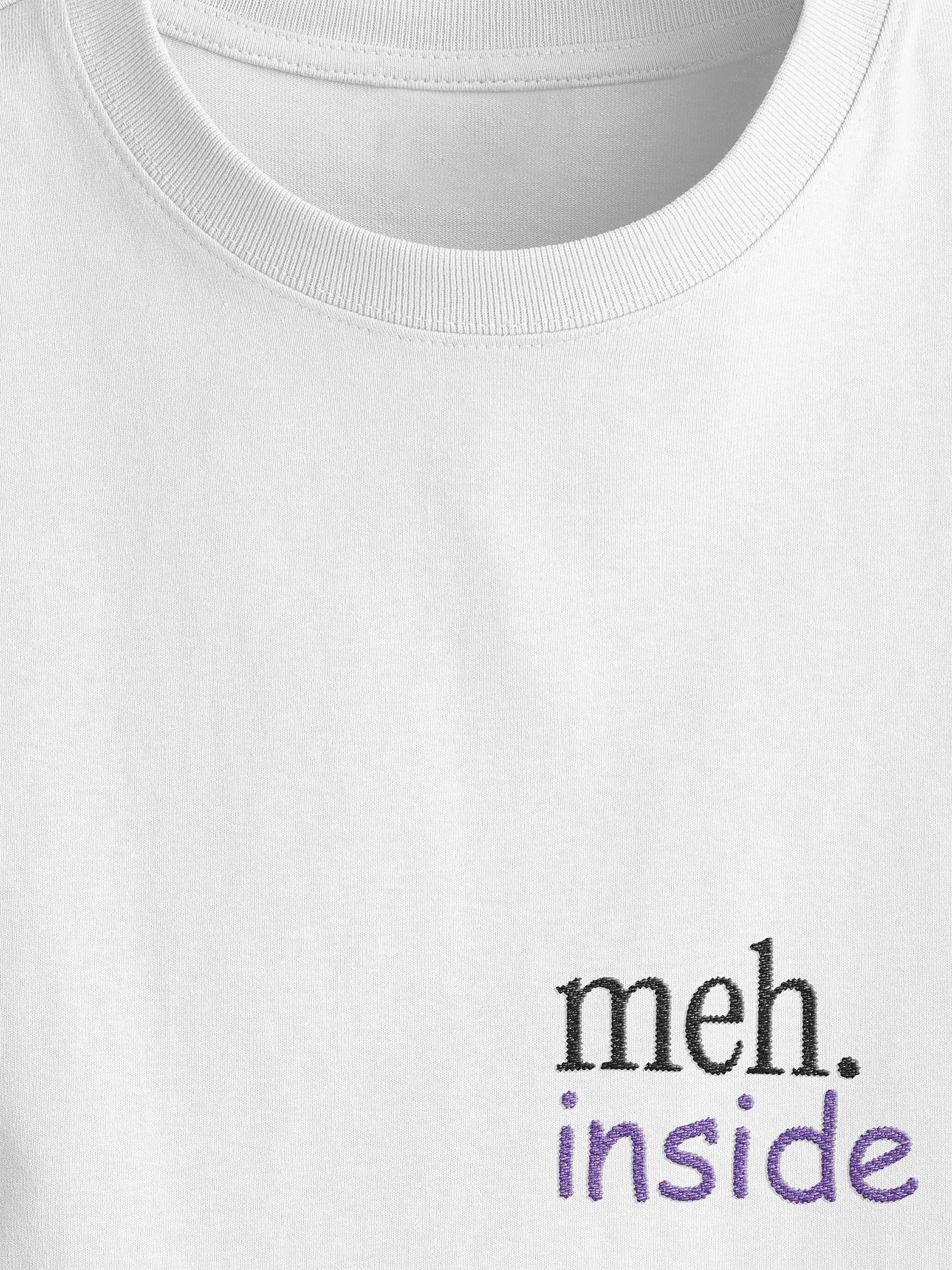 Meh. Inside - A Premium Relaxed Fit Embroidered Tee product image (2)