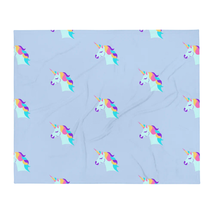 Rainbow Unicorn Dreams Throw Blanket product image (1)