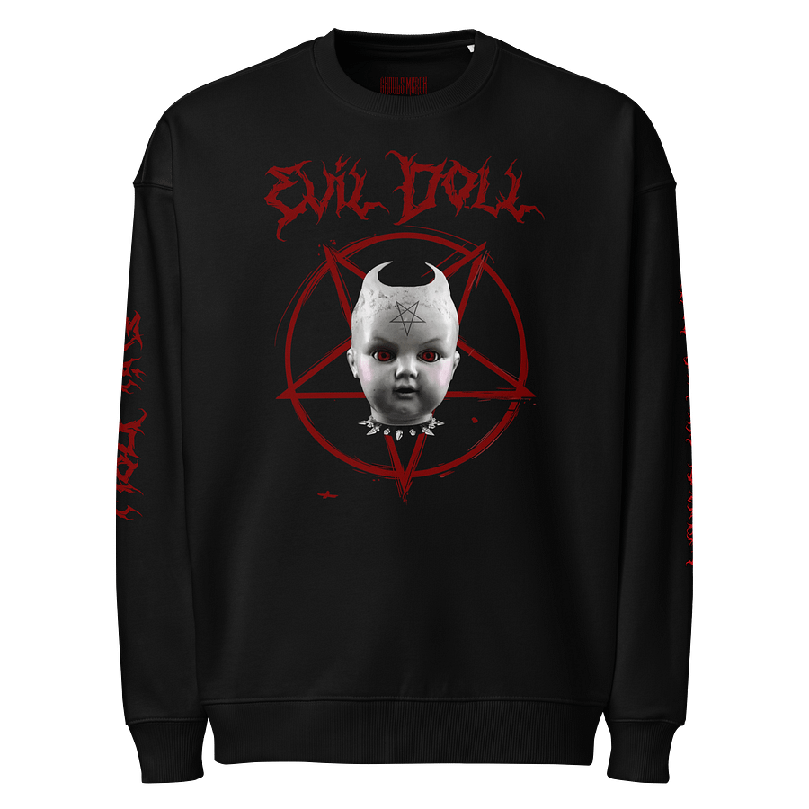 EVIL DOLL UNISEX OVERSIZED SWEATSHIRT product image (1)