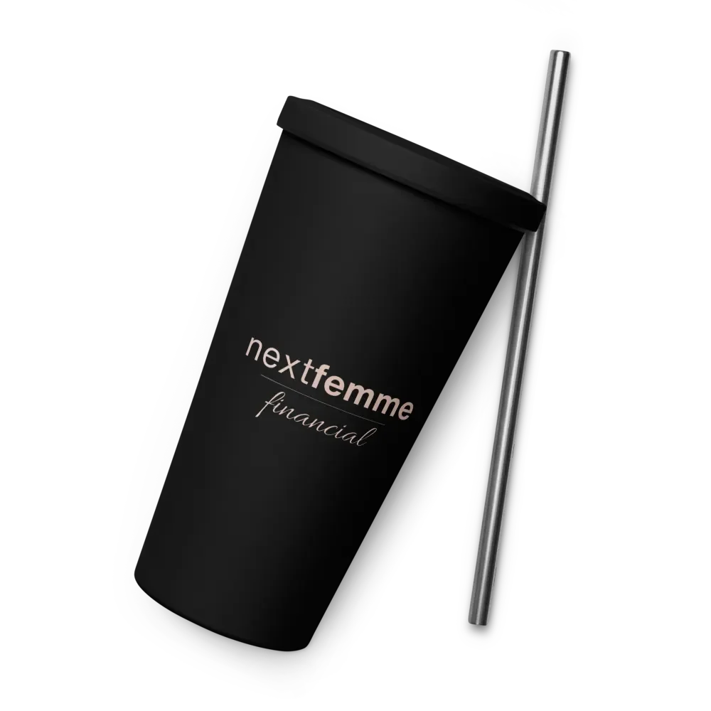 Insulated Tumbler Collection with Straw in Pink Logotype product image (2)