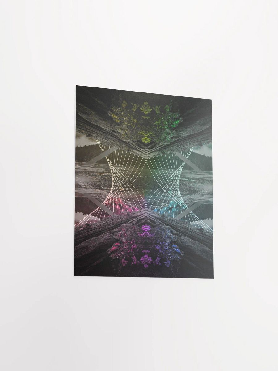 Geometric Art Print - Rainy Lake (Rainbow) product image (3)