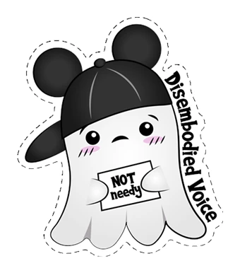 Disembodied Voice die cut sticker product image (1)