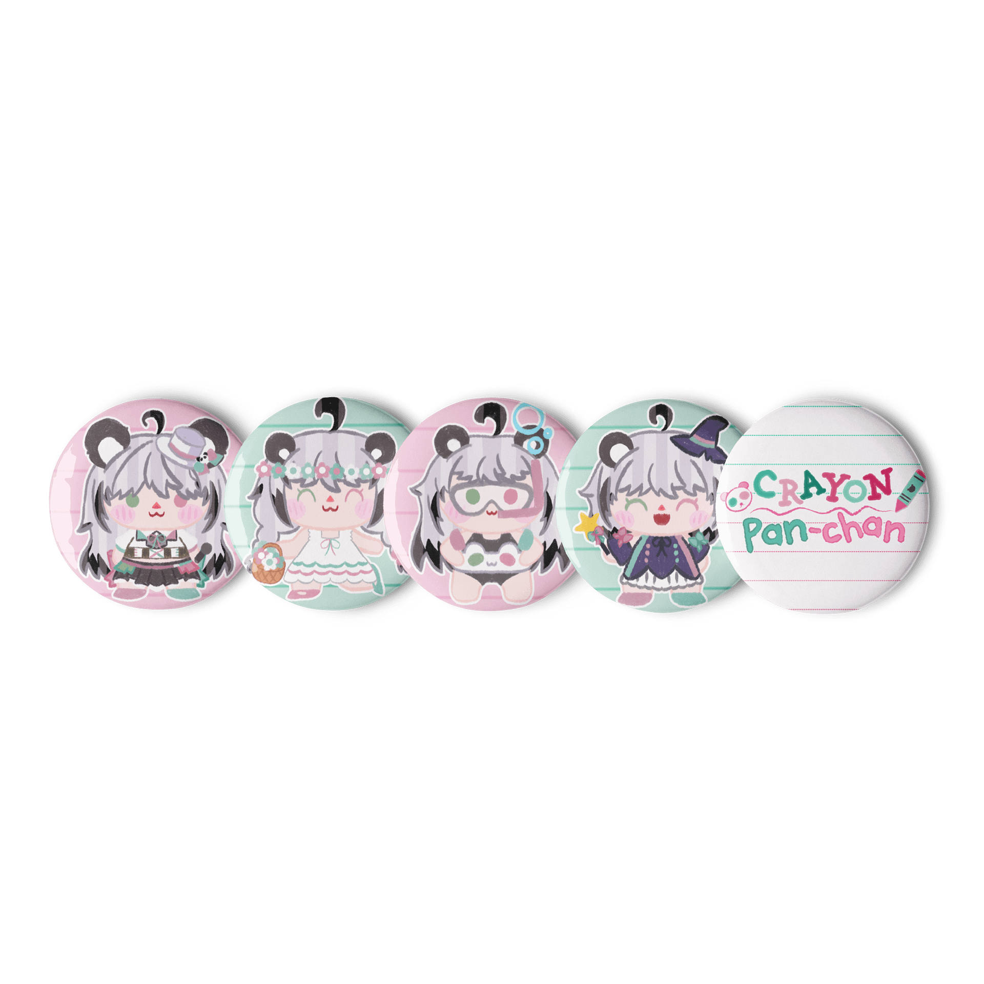 Utano Pandora 'Crayon Pan-Chan' Badge Set A product image (1)