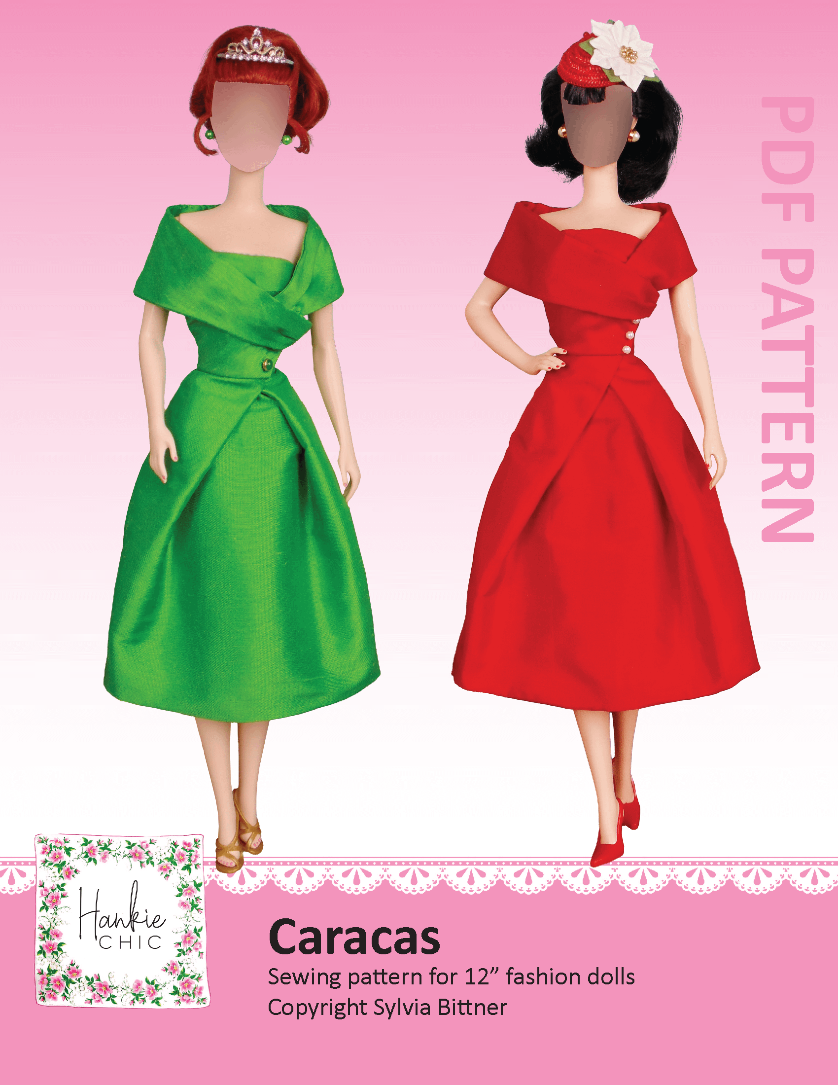 Caracas sewing pattern for 12" fashion dolls product image (1)