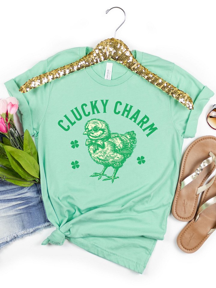 Clucky Charm Baby Chick St Patrick's Day Shirt product image (41)