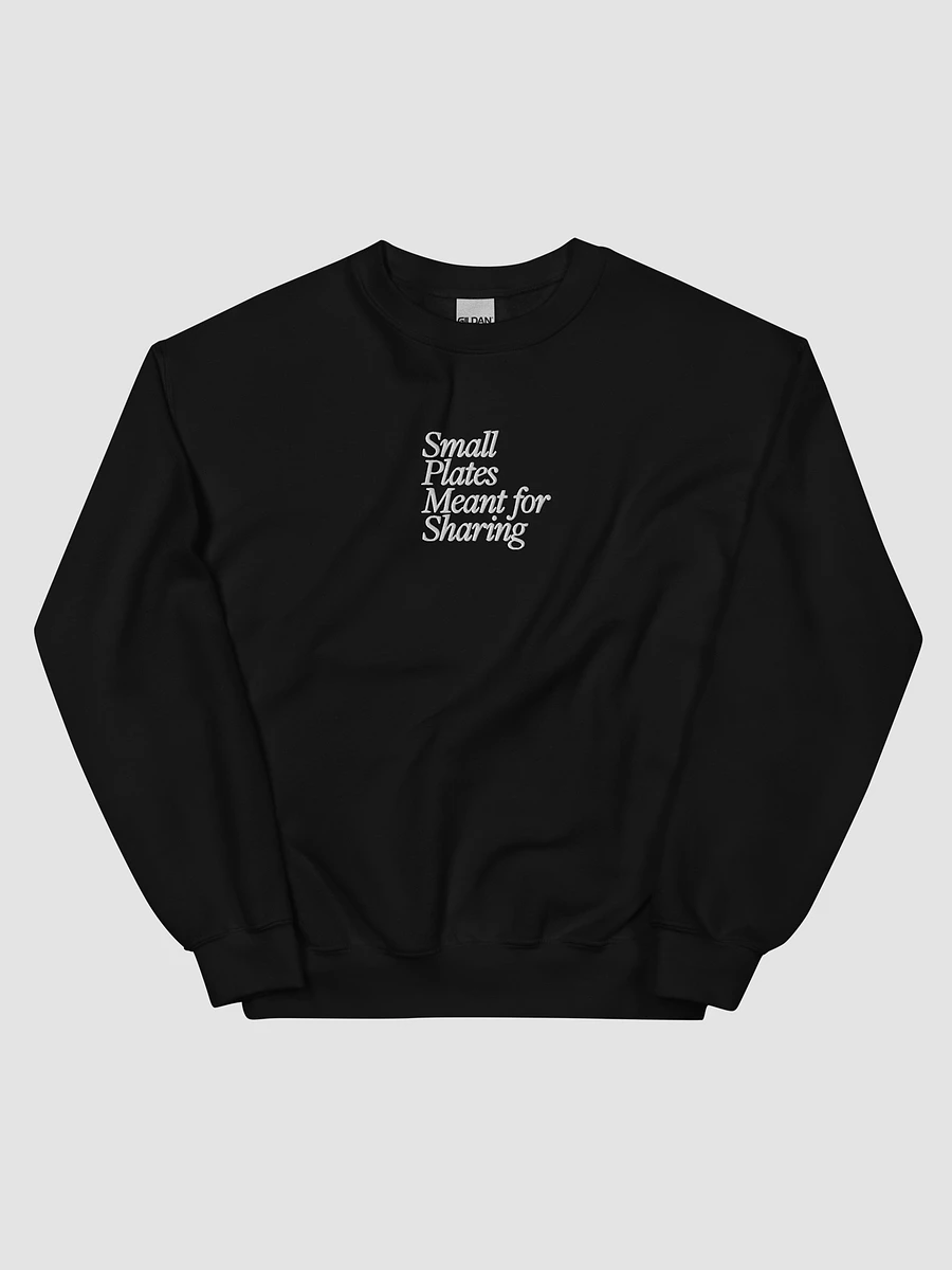 Small Plates Embroidered Crewneck (Black) product image (1)
