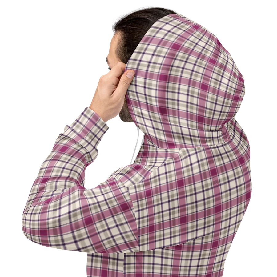 Magenta and Gray Plaid Hoodie product image (8)
