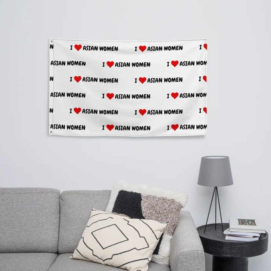 I <3 ASIAN WOMEN Flag product image (8)