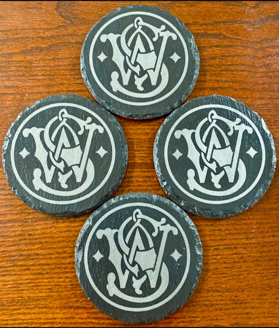 Smith & Wesson - Slate Coasters - Set of 4 Custom Laser Engraved product image (1)