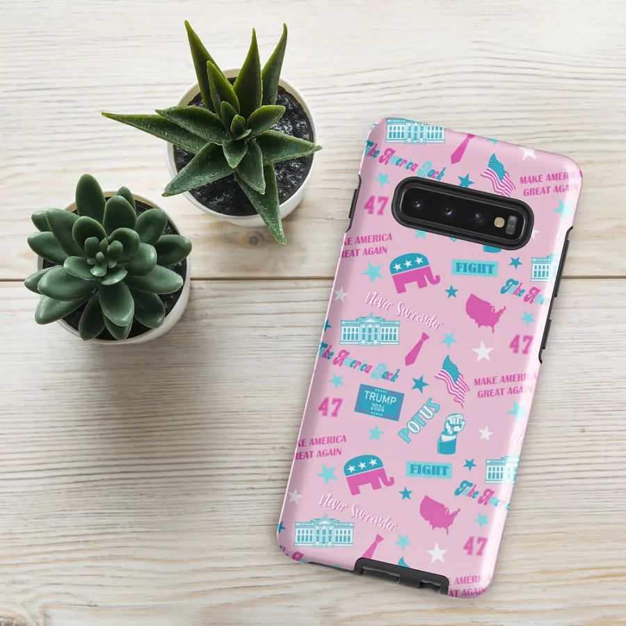 Trump 2024 Election-Themed Patriot Make America Great Again Pink Pattern Phone Case for Samsung product image (49)