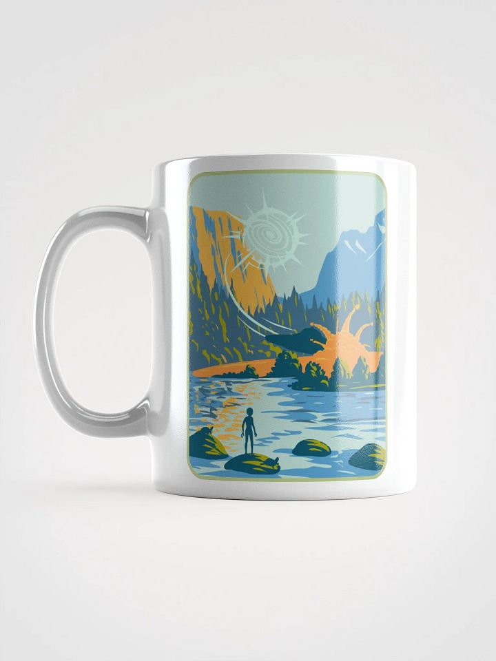 Alien Turtles UFO Crash White Mug product image (2)