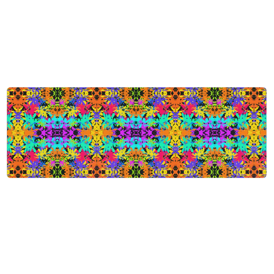 Geometric Coloured Leaves Yoga Mat product image (3)