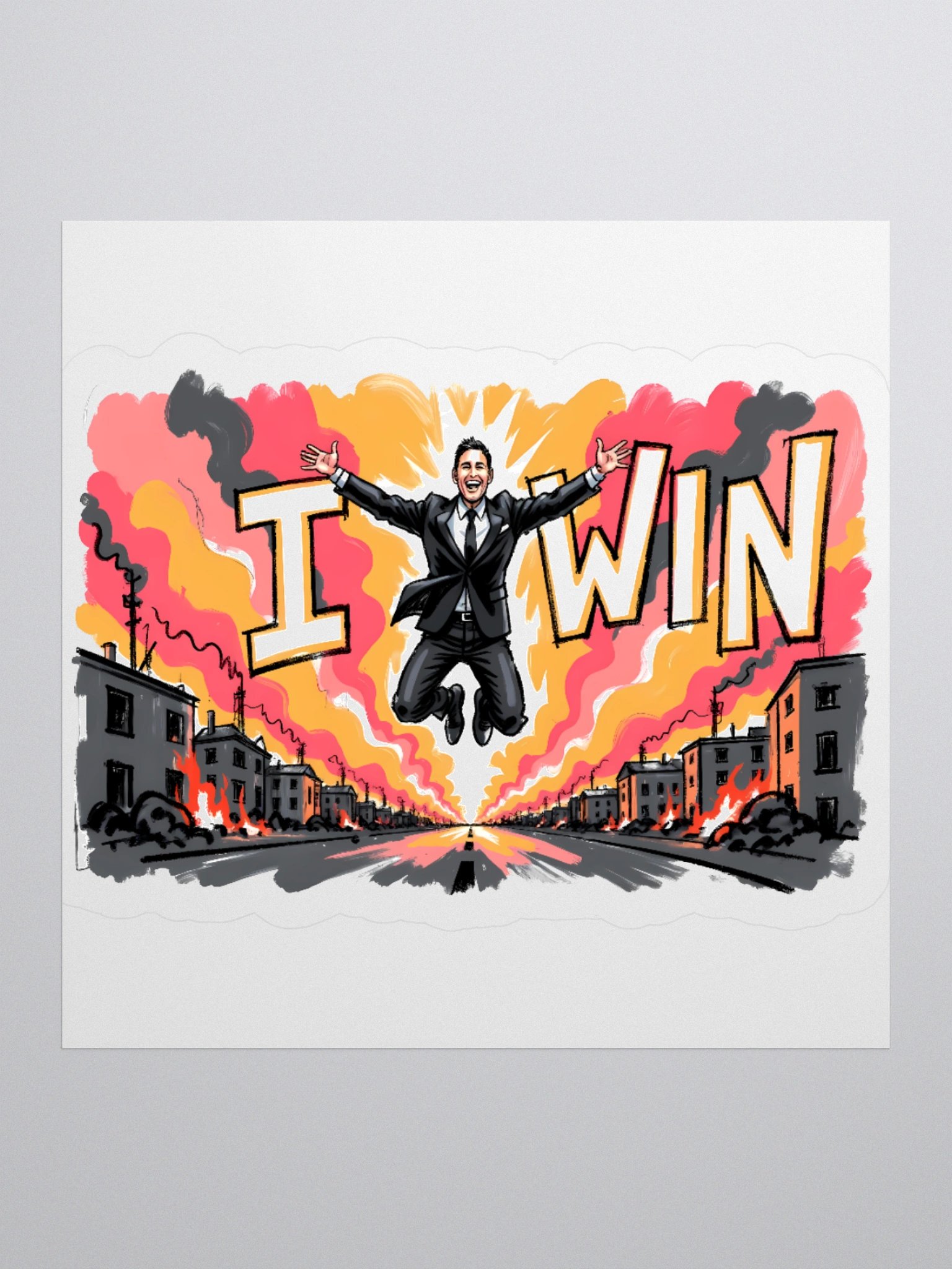Triumphant Explosion Art Print – Urban Victory Sticker product image (3)