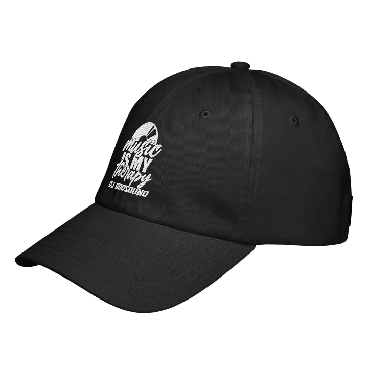 Stylish Under Armour® Dad Hat "Music Is My Therapy" Dad Cap in Black by DJ GodSOUND! product image (2)