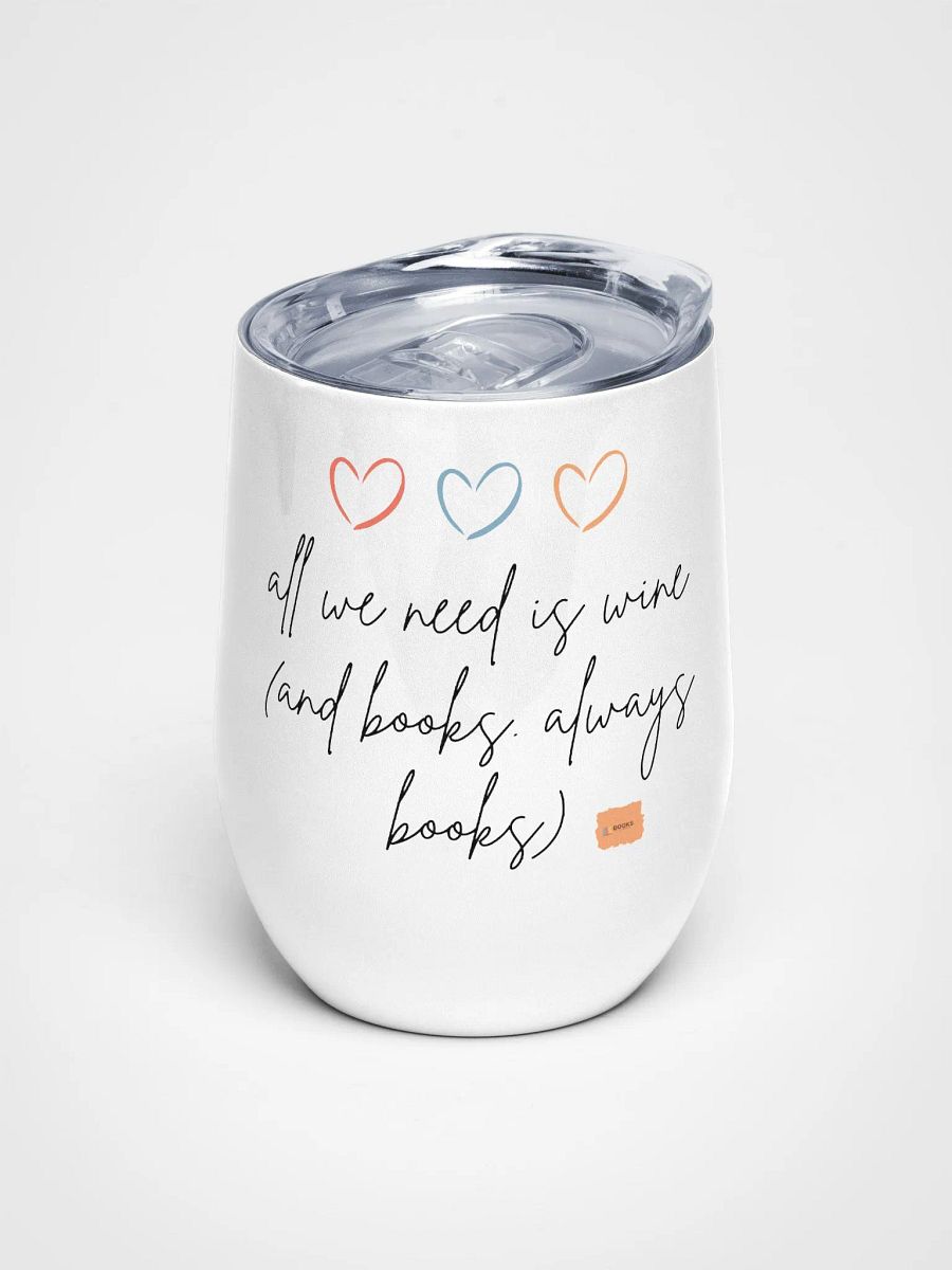 Books by DL White wine tumbler product image (1)