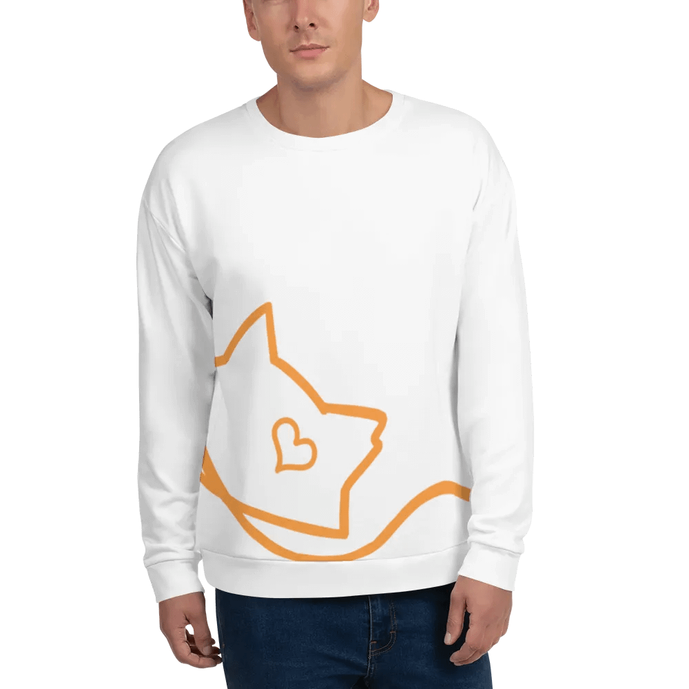 Mellow Ribbon Sweater (White and Orange) product image (2)