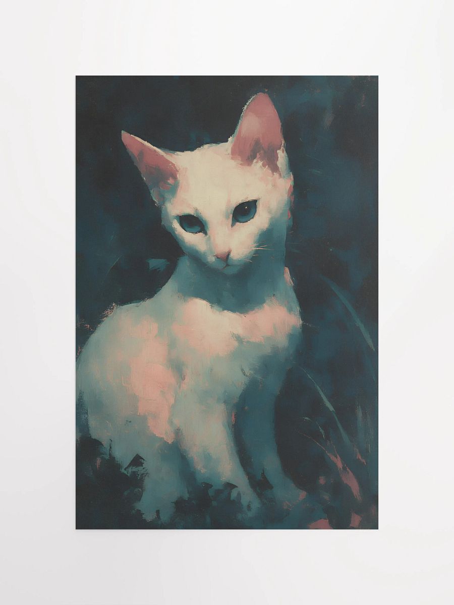 Mystic White Cat Matte Poster product image (8)