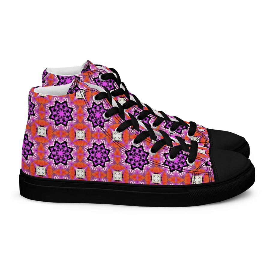 Abstract Foxy Repeating Pattern Ladies Canvas Shoe High Tops product image (14)