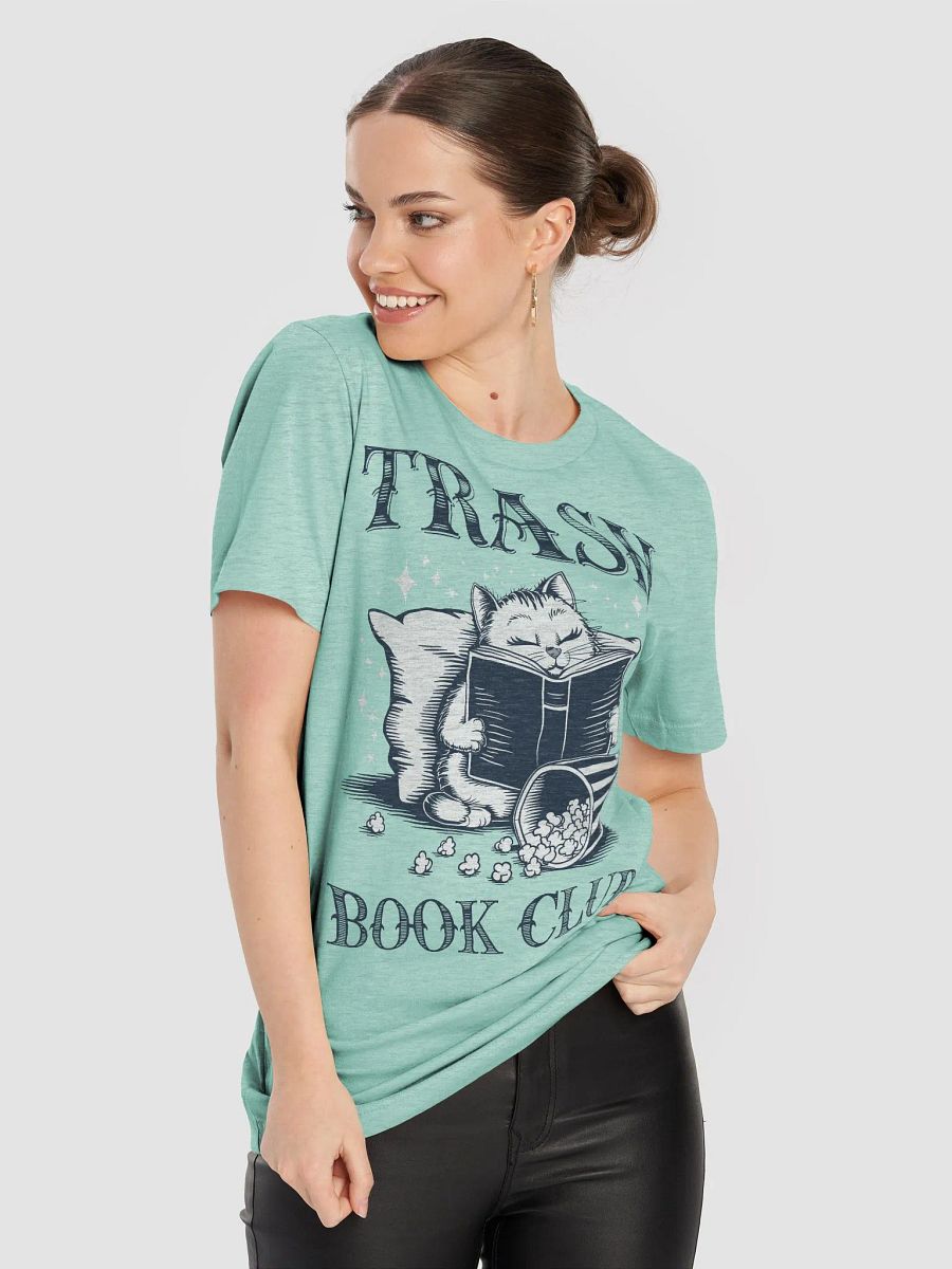 Trashy Book Club Cat T-Shirt product image (9)