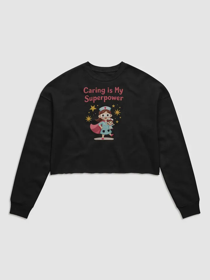 Superhero Nurse Women's Fleece Crop Sweatshirt product image (2)