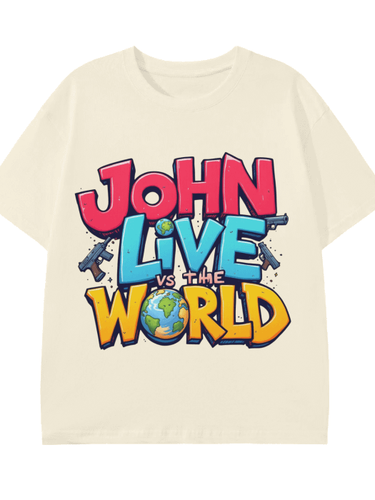 John Live vs The World T-Shirt (Cream) product image (1)