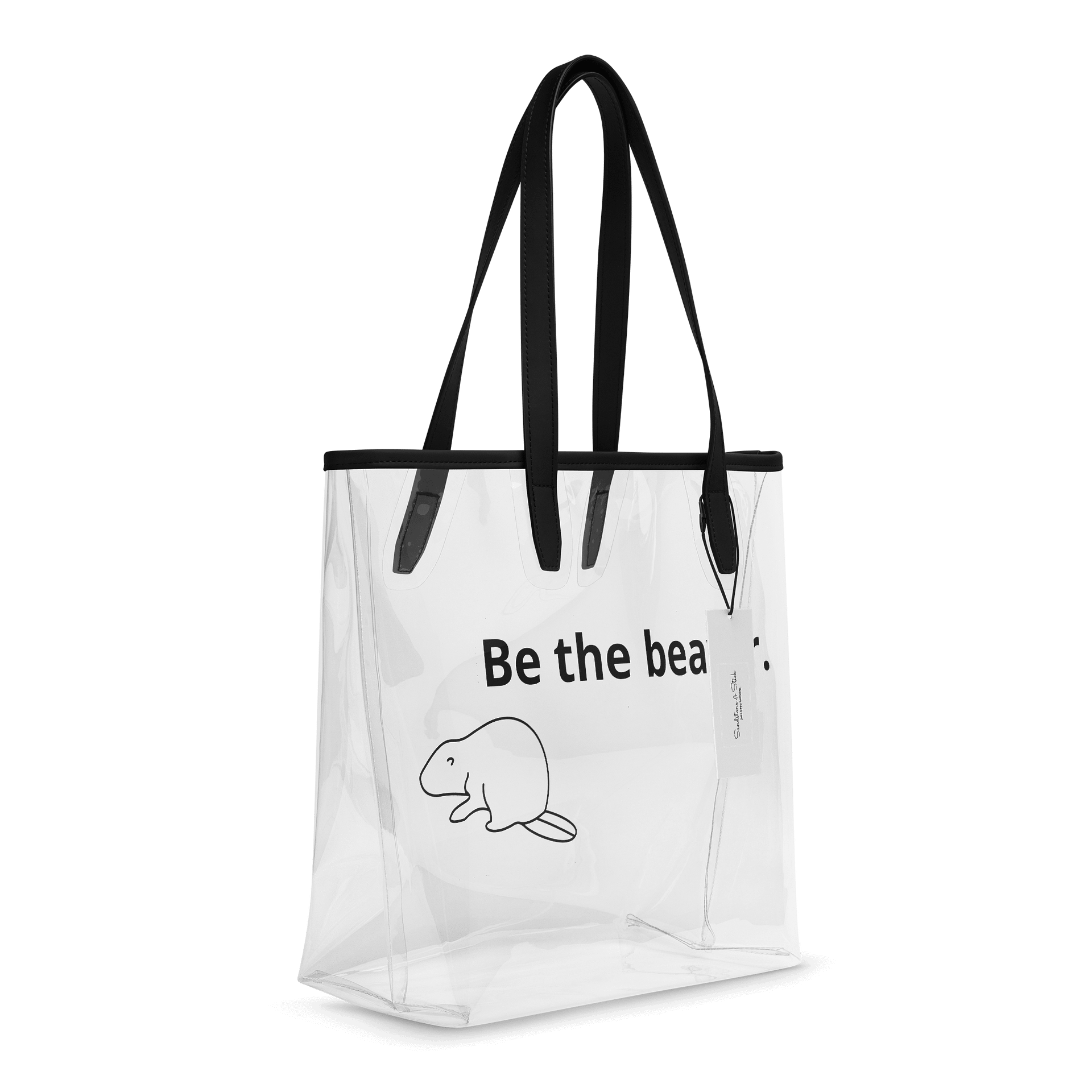 Sandstone & Stick - Be the beaver clear tote product image (6)