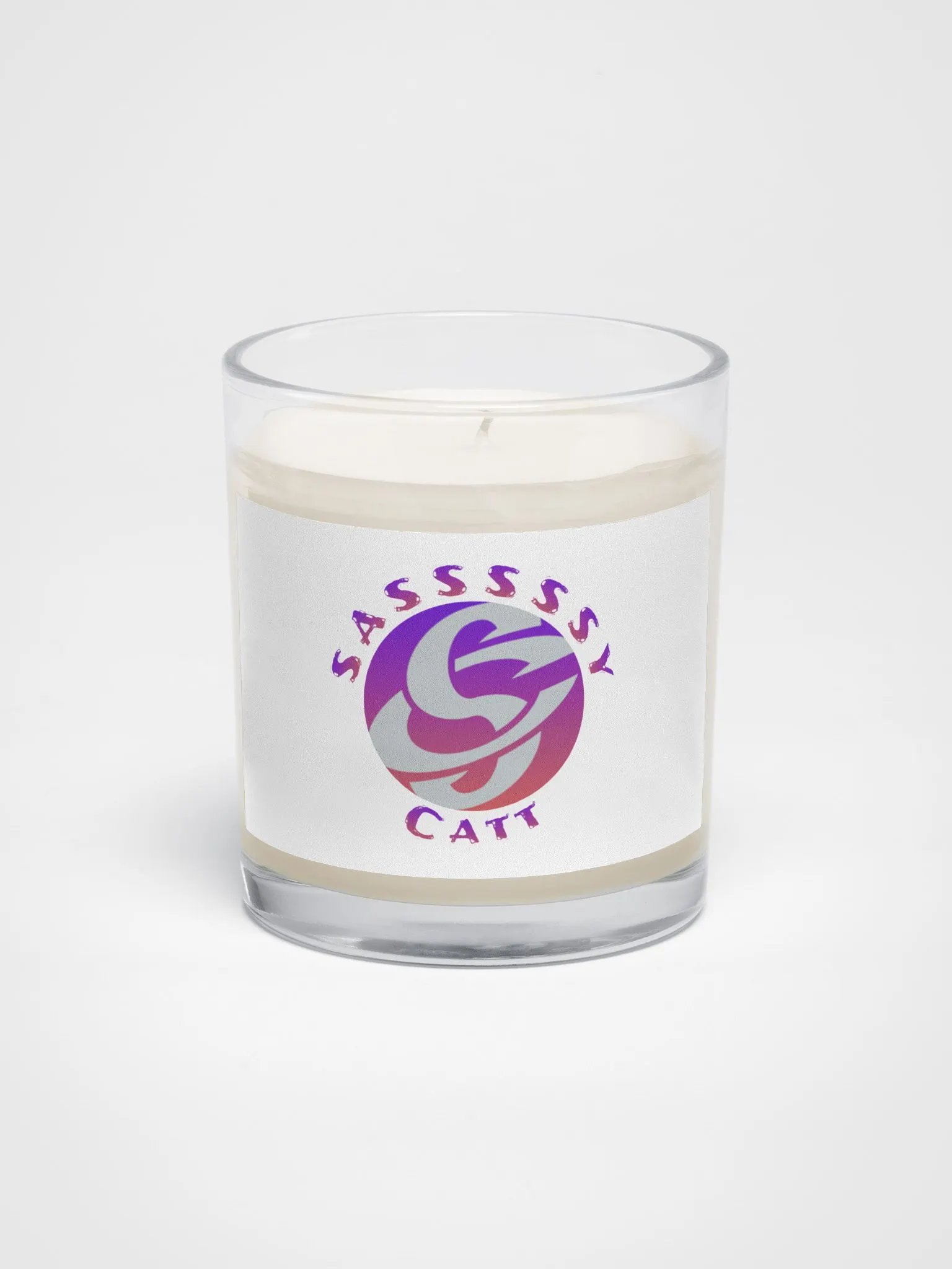 SasssssyCatt's Logo 2025 Purple /Orange on Soy Candle product image (1)