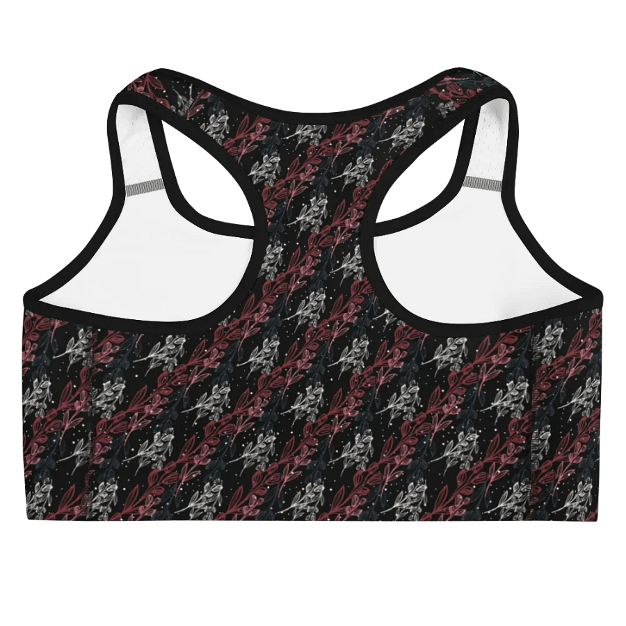 Black All-Over Print Sports Bra product image (4)