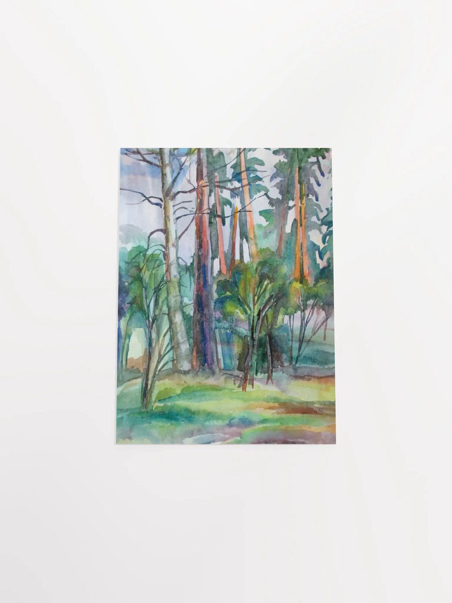 Enchanted Forest Watercolor Poster - Pine Forest product image (7)