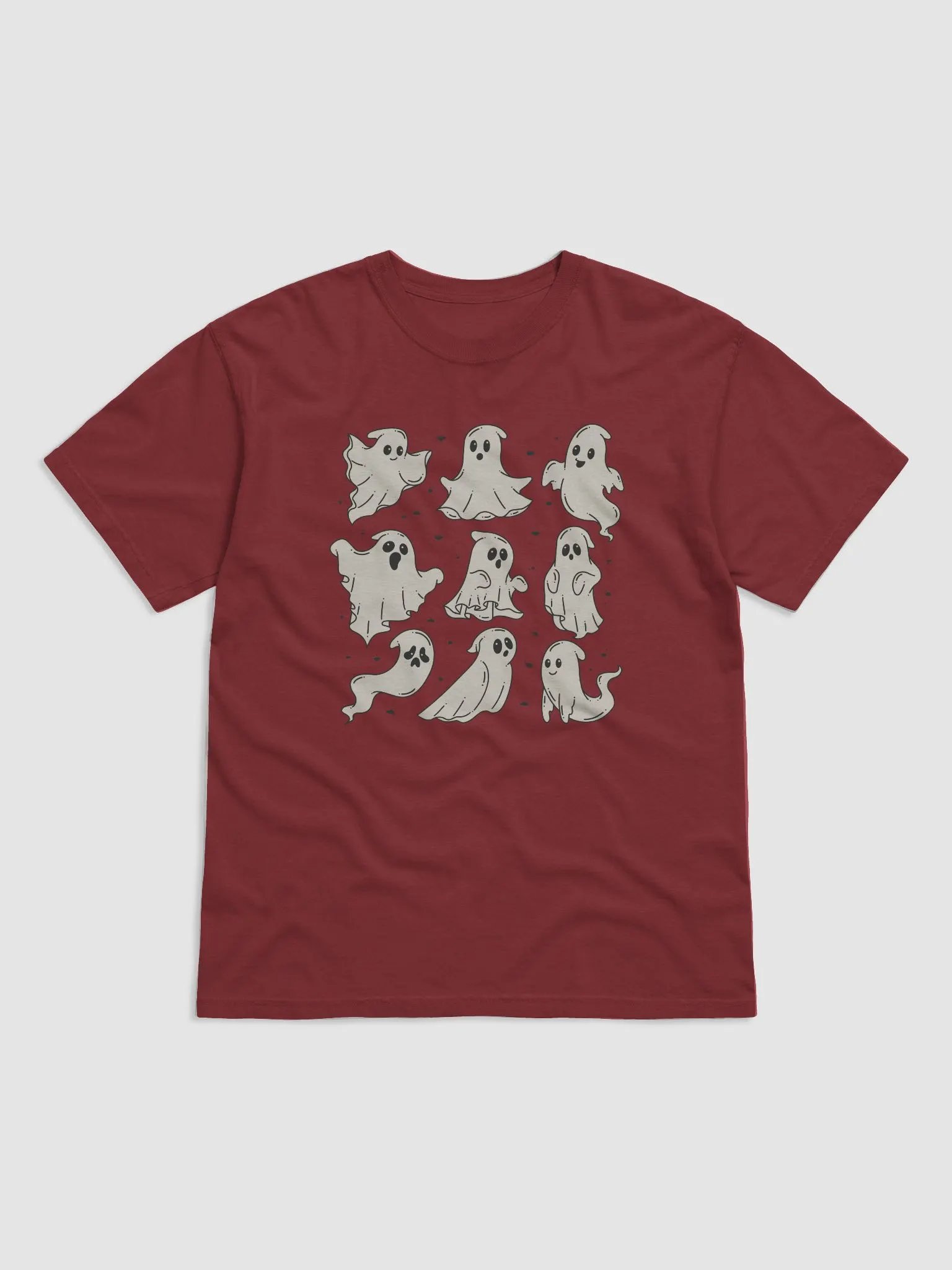 A Grid of Ghost Costumes T-Shirt | Cute Fall and Halloween T-Shirt Design product image (8)