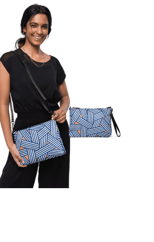 Interlocking Blue Stripes Crossbody Bag product image (2)