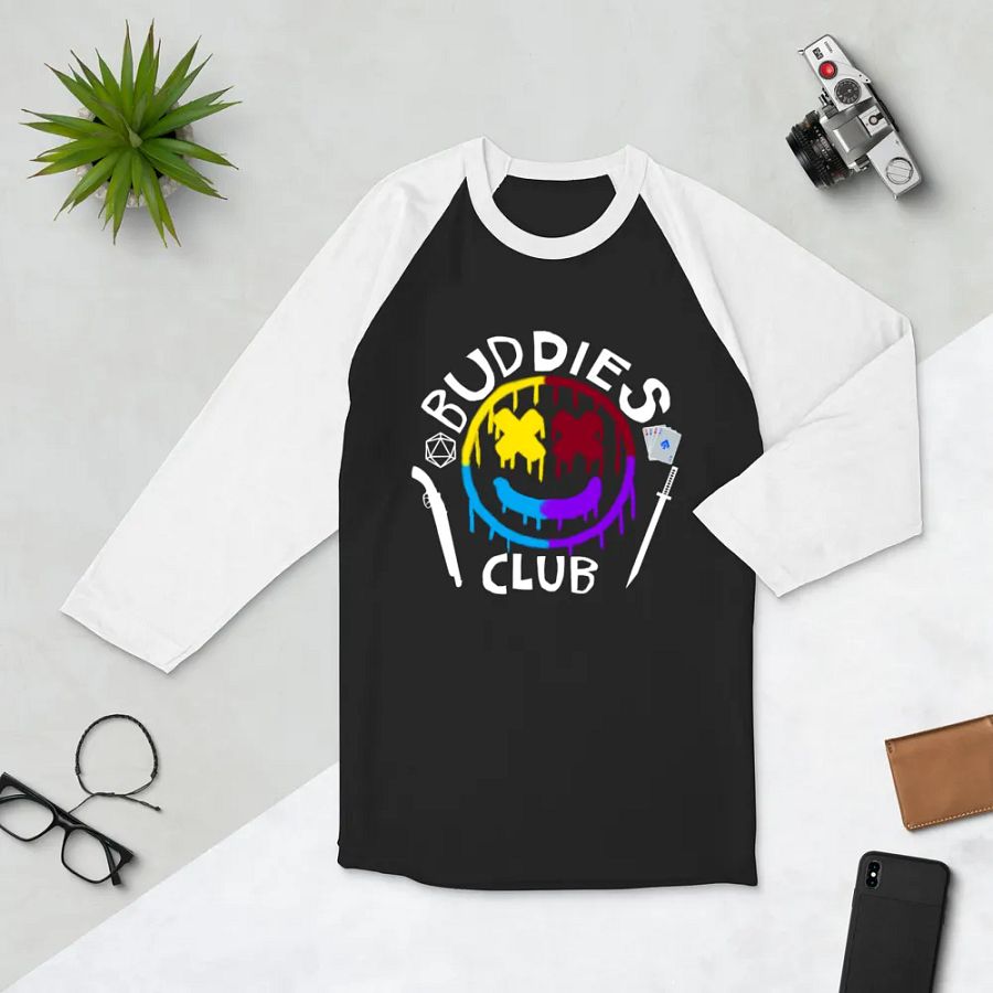 Buddies Club Raglan (Dark Mode) product image (5)