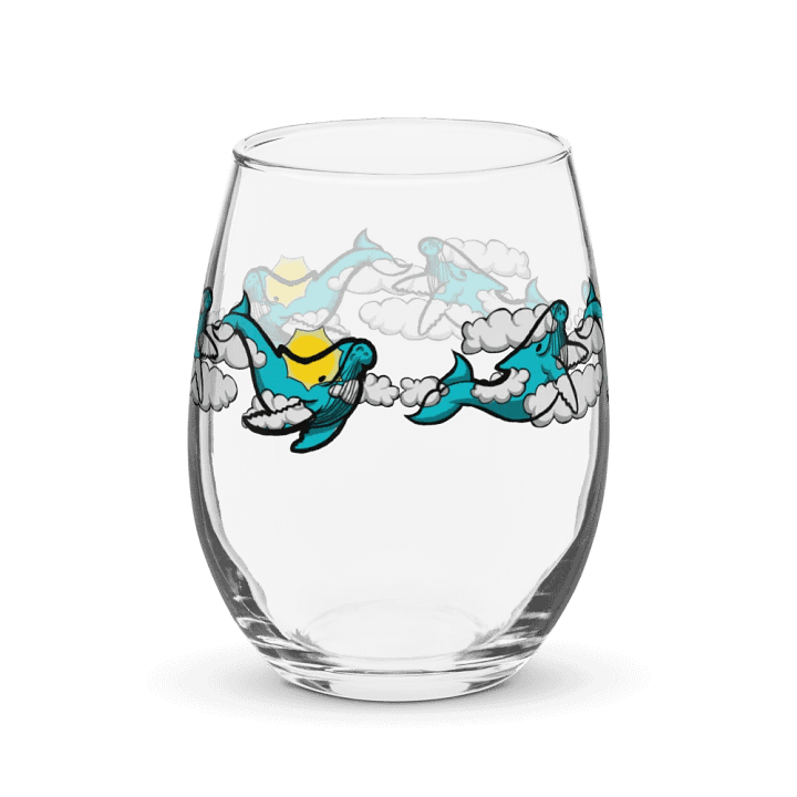 sky humpback whale stemless wine glass product image (2)