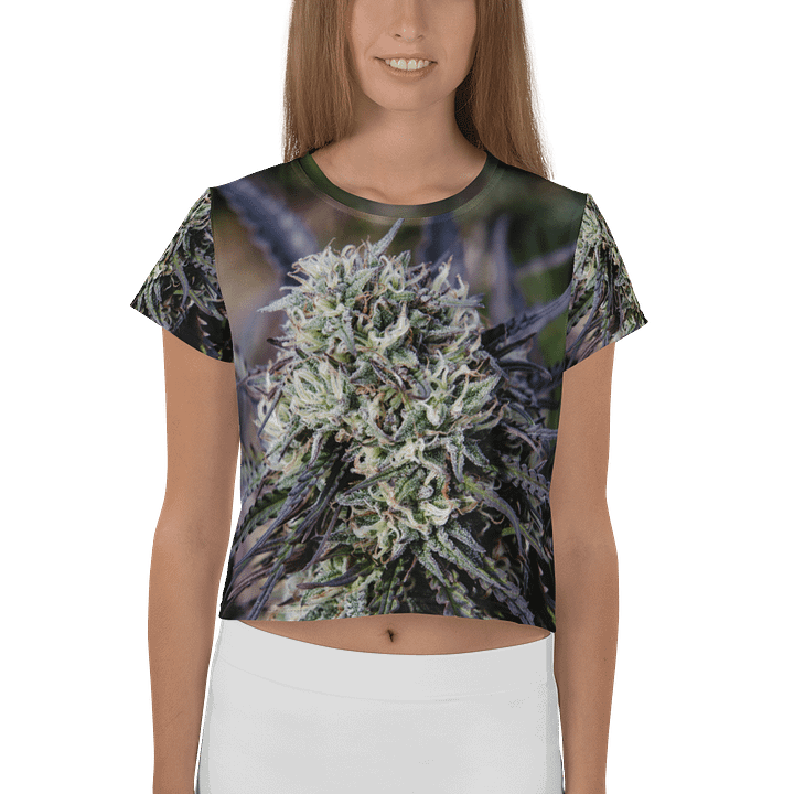 Royal Purple Cultivated Print All Over Baby Doll Crop product image (1)