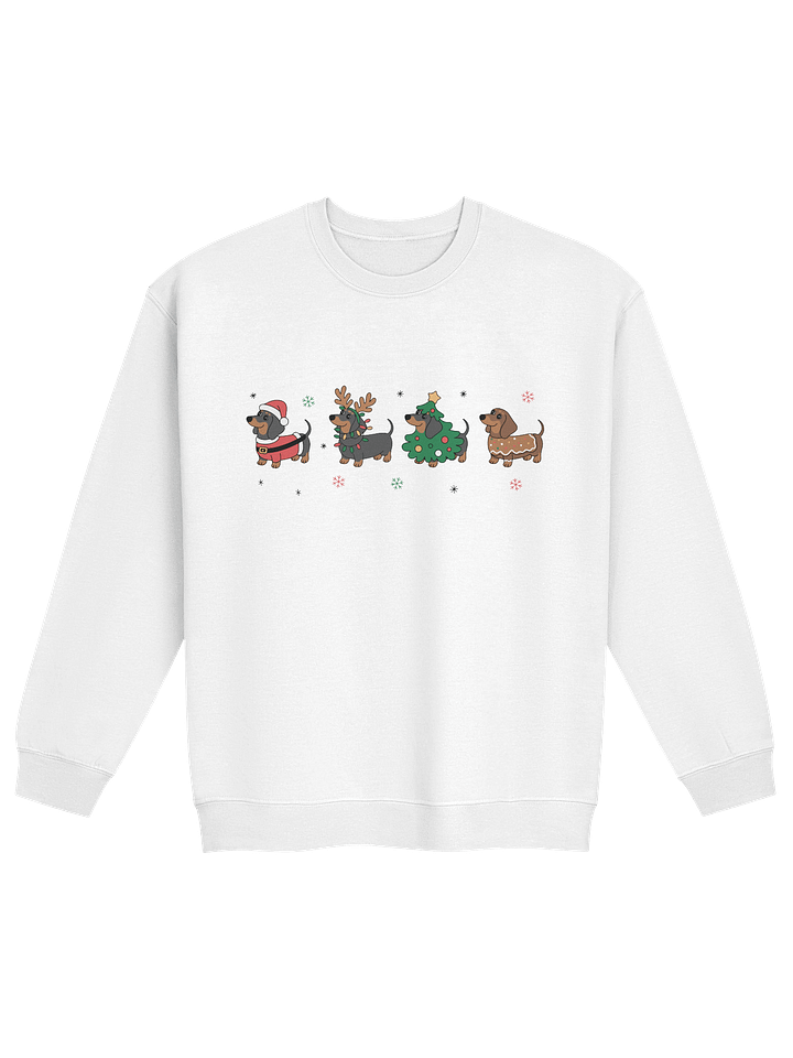 Festive Dachshund Squad Sweatshirt – Cute Holiday Wiener Dog Outfits product image (1)