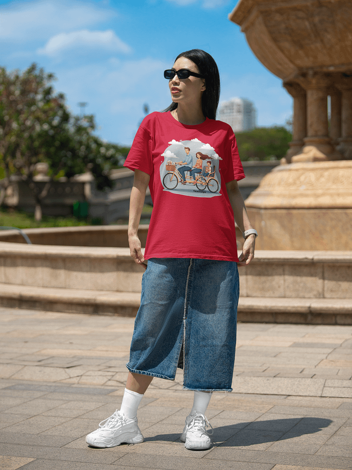 Bicycle Family Tandem Bicycle Ride T-Shirt product image (12)