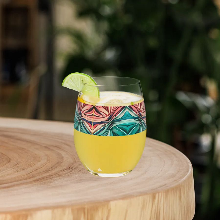 Graphic Grove Abstract Design Stemless Wine Glass - 15oz product image (1)
