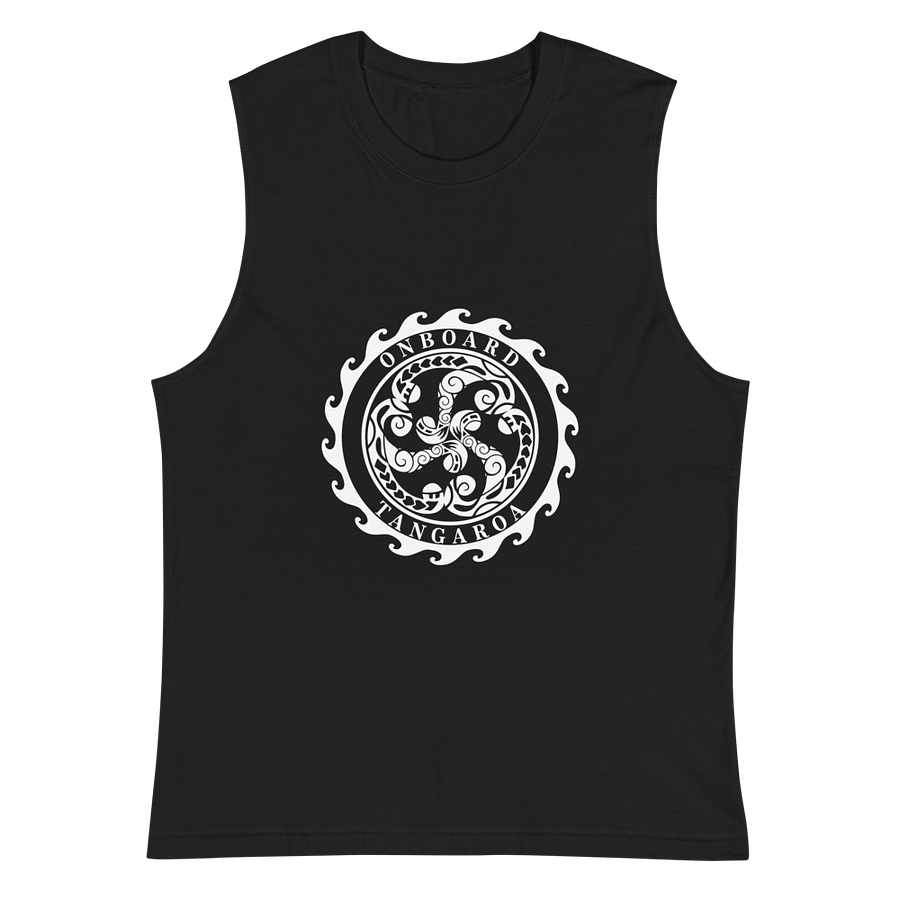 "Onboard Tangaroa" Black Muscle Tank – Simple, Strong, and Ready to Go product image (2)
