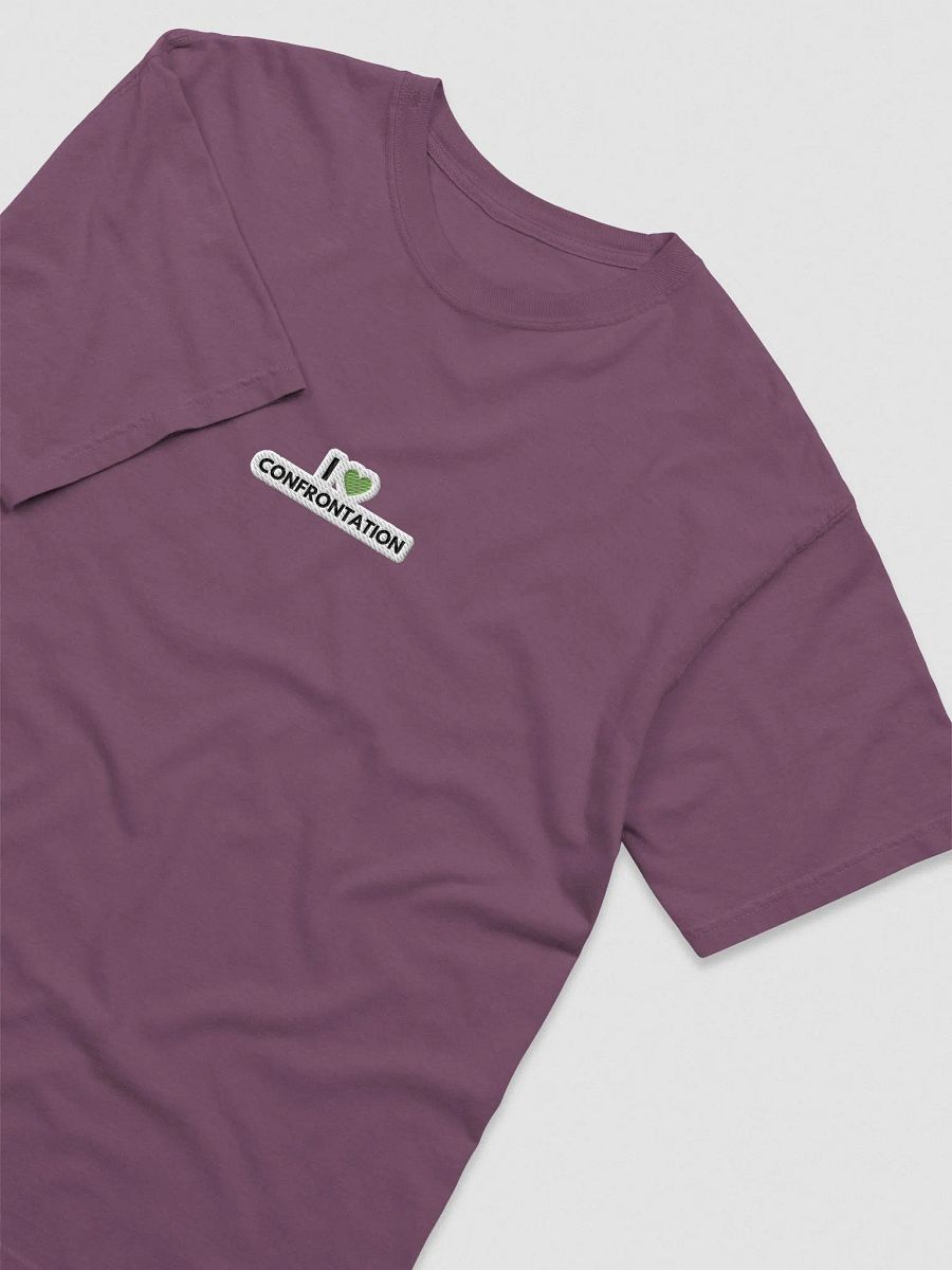 I <3 Confrontation embroidered garment-dyed tee (light green bubble design) product image (3)