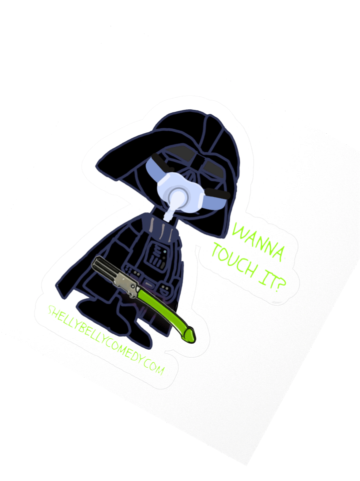 Darth CPAP - Wanna Touch it? - 3x3 STICKER product image (2)